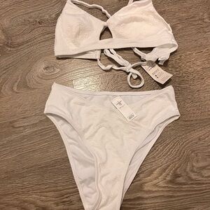White Bridal Bikini Set